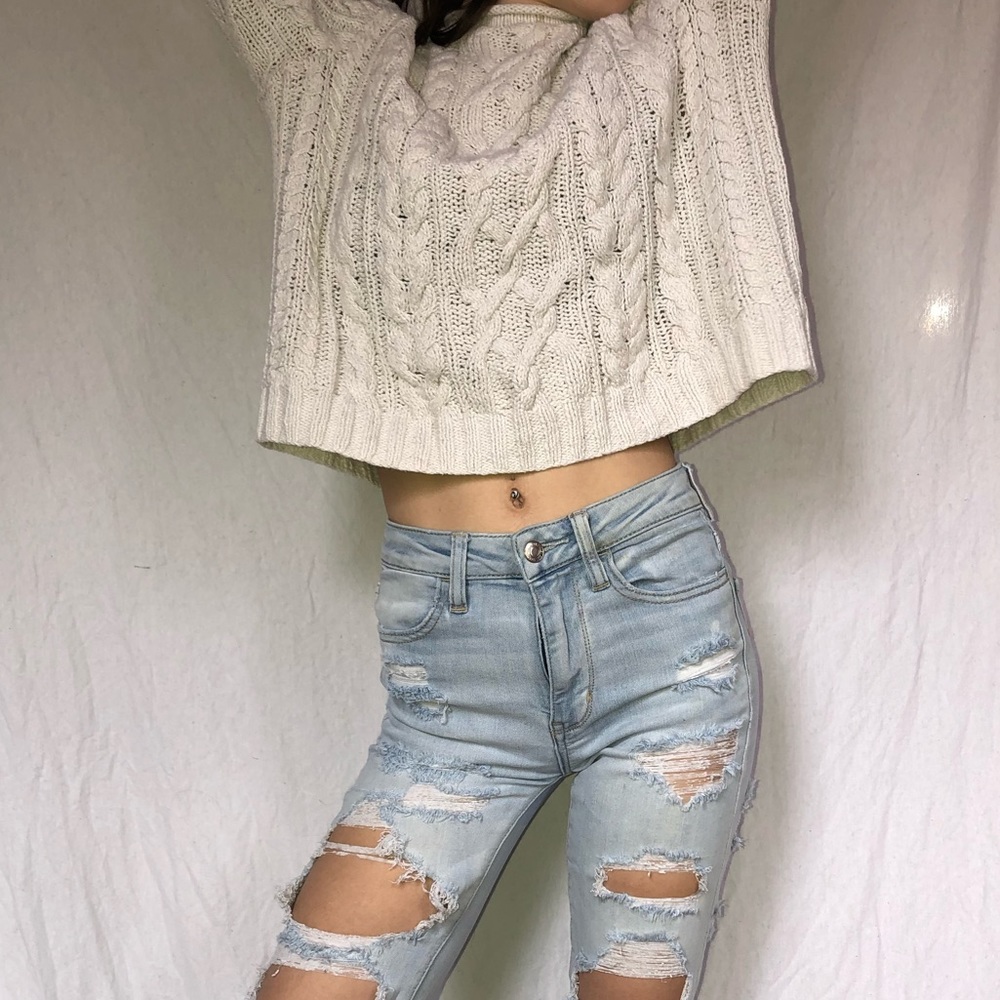 Chunky and Comfy White Sweater